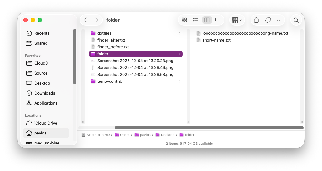 Example output with value set to true